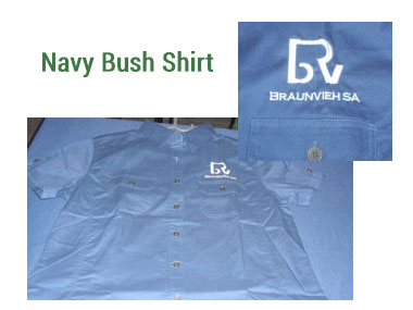 Ladies Navy Bush Shirt - 