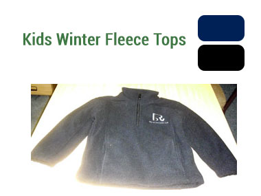Kids Fleece Tops - Available in navy or black