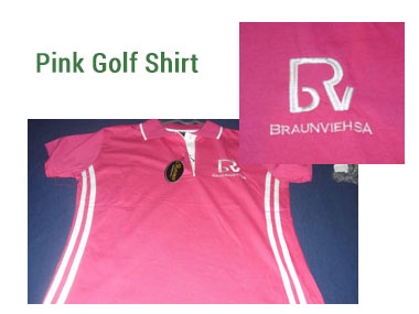 Ladies Pink Golf Shirt - 